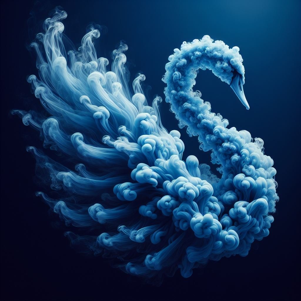 Kék füstből álló hattyú