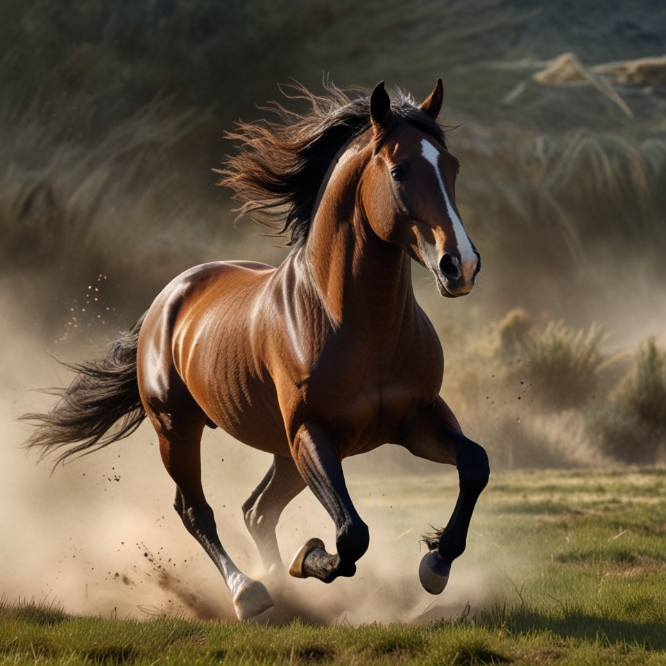 A_dynamic_photorealistic_image_of_a horse