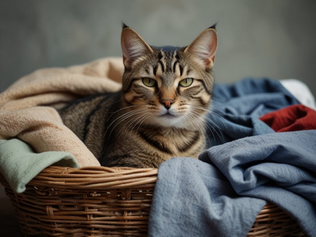 Cat in the basket